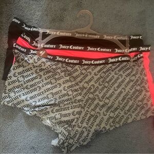 Juicy Couture boyshort panties underwear 1 set of 3 panties - size 2x
